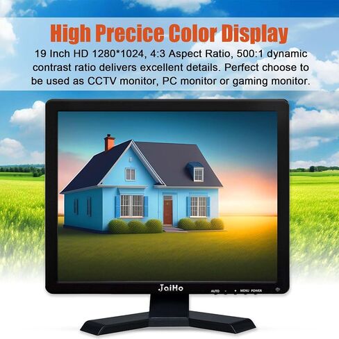 JaiHo 12-Inch 4:3 Security Monitor, 800x600 No Image Stretching CCTV Screen with Metal Housing, BNC HDMI VGA AV USB Input, Industrial Display with Built-in Speakers Remote Control & VESA Mount in Saudi Arabia