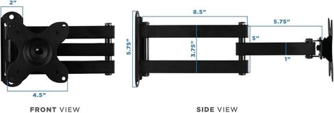 Mount-It! TV Wall Mount Monitor Bracket with Full Motion Articulating Tilt Arm, 15" Extension Arm Fits 17 19 20 22 23 24 26 27 28 29 30 32 35 37 39 42 47 LCD LED Displays up to VESA 200x200 in Saudi Arabia