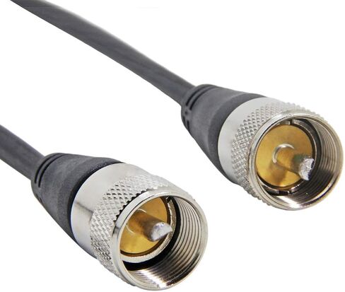 RG58 Coax Cable, CB Antenna Coaxial Cables, 10ft PL 259 UHF Male to Male Cable, 50 Ohm Low Loss for HAM Radio Antenna in Kuwait