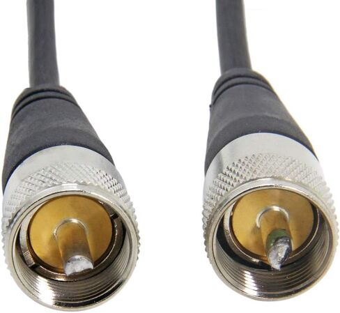 RG58 Coax Cable, CB Antenna Coaxial Cables, 10ft PL 259 UHF Male to Male Cable, 50 Ohm Low Loss for HAM Radio Antenna in Kuwait