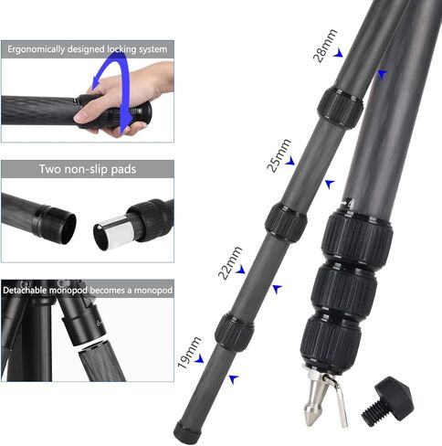 او بي او حامل ثلاثي القوائم محمول من الياف الكربون N60C لكاميرا دي اس ال ار الرقمية وكاميرا الفيديو والجوال in Kuwait