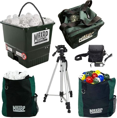 MaxBP Pitching Machine - Perfect for Kids, Teens & Adults - 30-145 Plus mph Reaction Training for Baseball & Softball - Essential Equipment for Baseball and Softball Training - Automatic and Portable in Saudi Arabia