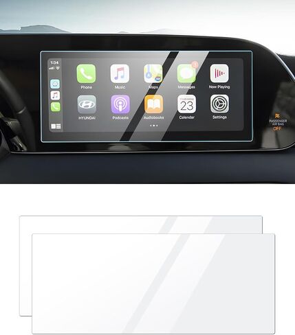 Autorder 2PCS Screen Protector for 2023 2024 Hyundai Palisade Accessories 12.3-Inch Tempered Glass 9H Navigation Touchscreen Protective Film in Kuwait