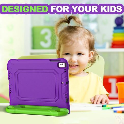 YIHE Kids Case for iPad 9.7" 6th/5th Gen, Air 2nd/1st, Pro 9.7", Cyan&Pink in Kuwait