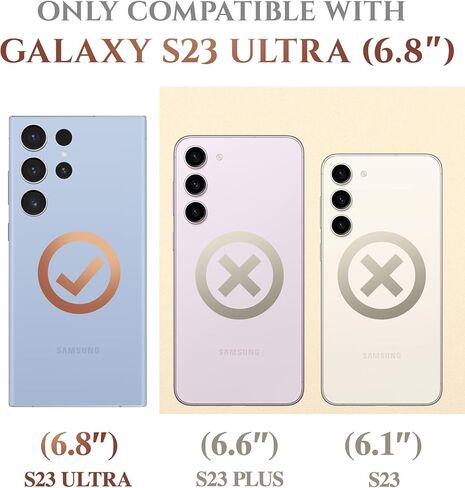 حافظة GVIEWIN لهاتف Samsung Galaxy S23 Ultra مع غطاء كاميرا منزلق، [واقي شاشة مدمج] [إطاران أماميان] مقاوم للصدمات من الدرجة العسكرية، حافظة هاتف واقية من الرخام مقاس 6.8 بوصة، رمل سريع/أرجواني in Kuwait