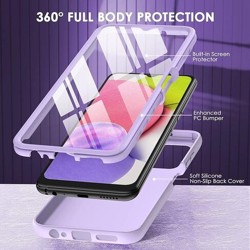 حافظة هاتف Samsung Galaxy A03s: أغطية نحيفة من السيليكون المقاوم للصدمات، حافظات خلوية واقية جميلة - متينة من مادة TPU بطبقة مزدوجة مقاومة للسقوط، غطاء لطيف للأولاد (أخضر الغابة) in Saudi Arabia