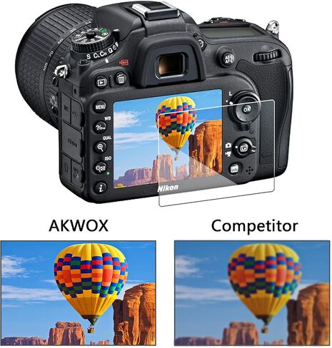 AKWOX (عبوة من 3) واقي شاشة من الزجاج المقوى لكاميرات Nikon Z6 Z7 [0.3 مم 2.5D] غطاء حماية ممتاز مضاد للخدش لكاميرات Nikon Z7 Z7 II Z6 Z6 II FX in Saudi Arabia