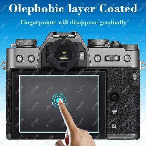 ULBTER Screen Protector for Fujifilm X-T30 II Fuji X-T30II Silver/Black [3+2Pack] with Hot Shoe Cover, Tempered Glass Cover 0.3mm 9H Hardness Anti-Scrach Anti-Bubble in Saudi Arabia