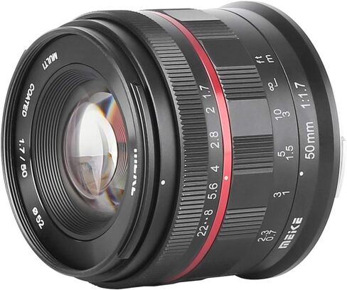 Meike 50mm F1.7 Full Frame Large Aperture Manual Focus Lens Compatible with Panasonic Lumix Leica Sigma L-Mount Cameras S1 S1H S5 S1R SL SL2 FP FPL in Saudi Arabia