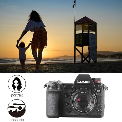 Meike 50mm F1.7 Full Frame Large Aperture Manual Focus Lens Compatible with Panasonic Lumix Leica Sigma L-Mount Cameras S1 S1H S5 S1R SL SL2 FP FPL in Saudi Arabia