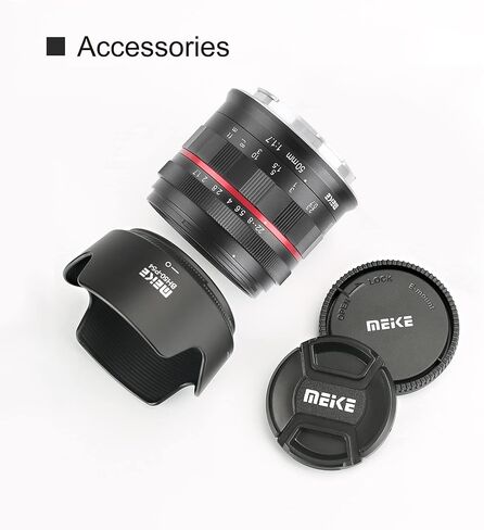 Meike 50mm F1.7 Full Frame Large Aperture Manual Focus Lens Compatible with Panasonic Lumix Leica Sigma L-Mount Cameras S1 S1H S5 S1R SL SL2 FP FPL in Saudi Arabia