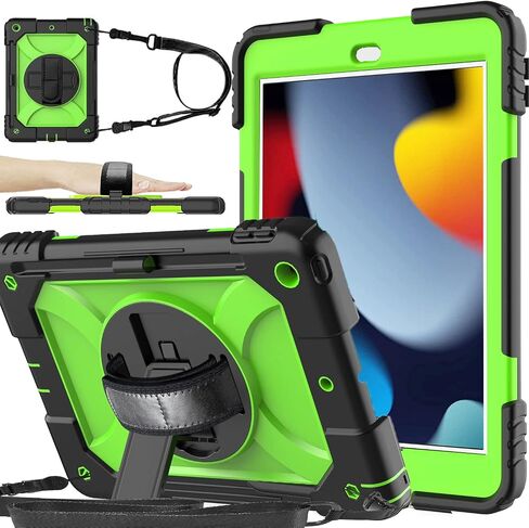 حافظة BMOUO iPad الجيل التاسع، حافظة iPad 8th/7th، حافظة iPad 10.2، مقاومة للصدمات هجينة [حامل دوار 360 درجة] [حزام اليد] [حامل قلم رصاص] حافظة أطفال لجهاز iPad الجديد 10.2 بوصة 2021/2020/2019 - أرجواني in Kuwait