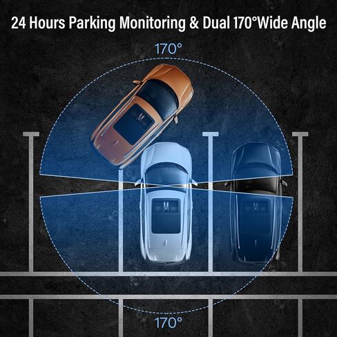 FocuWay Dash Cam Front and Rear Dual 1080P Two Channels with IR Night Vision Car Camera SD Card Included Dashboard Camera Dashcam for Cars HDR Motion Detection and G-Sensor for Car, Taxi in Kuwait