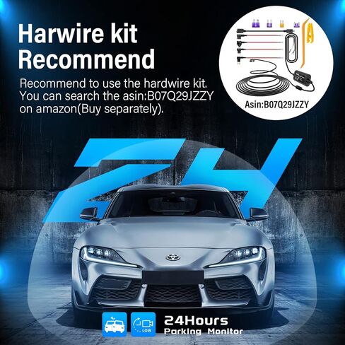 FocuWay Dash Cam Front and Rear Dual 1080P Two Channels with IR Night Vision Car Camera SD Card Included Dashboard Camera Dashcam for Cars HDR Motion Detection and G-Sensor for Car, Taxi in Kuwait