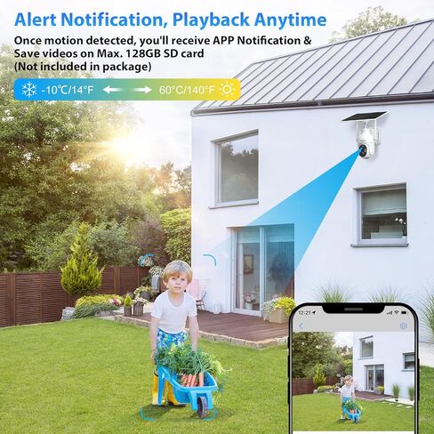 كاميرا أمان خلوية Xega 4G LTE مع بطاقة SIM، كاميرا خارجية لاسلكية تعمل بالطاقة الشمسية تعمل بدون WiFi، أضواء كاشفة لكشف الحركة PTZ وتنبيه صفارات الإنذار SD والتخزين السحابي in Kuwait