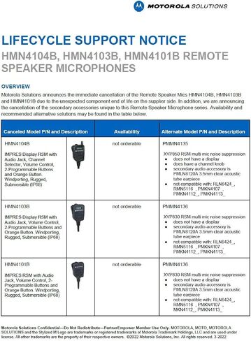 ميكروفون مكبر صوت عن بعد PMMN4135B Xtreme Voice Plus XVP من Motorola Solutions - وضوح صوت فائق، صوت عالٍ، 4 ميكروفونات HDR، قمع متقدم للضوضاء، آمن جوهريًا in Saudi Arabia