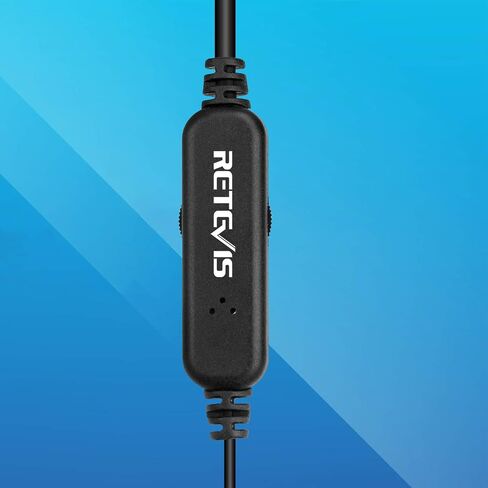 Retevis Volume Adjustable Walkie Talkie Earpiece with Mic, Coil Tube, Compatible RT22 RT21 H-777 RT68 H-777S pxton eSynic 2 Way Radio, Soft Earhook Two Way Radio Earpiece 2 Pin(10 Pack) in Saudi Arabia
