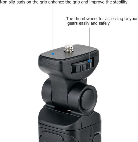 Portable Camera Mini Shooting Grip Tripod for Sony ZV-E10 ZV-1 A6700 A6600 A6500 A6400 A6300 A6100 A7C RX100VII for Canon R7 R10 R50 R100 M200 M6 M50 Mark II G7XIII for Panasonic G85 for Nikon Z50 Z30 in Saudi Arabia