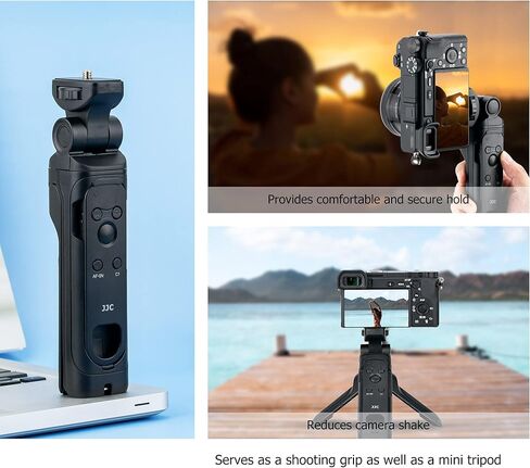 Portable Camera Mini Shooting Grip Tripod for Sony ZV-E10 ZV-1 A6700 A6600 A6500 A6400 A6300 A6100 A7C RX100VII for Canon R7 R10 R50 R100 M200 M6 M50 Mark II G7XIII for Panasonic G85 for Nikon Z50 Z30 in Saudi Arabia