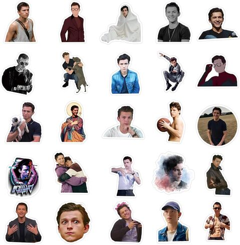 مجموعة ملصقات توم هولاند 63 قطعة، ملصقات لاصقة مضادة للماء من الفينيل الجمالية المضحكة لشخصية سبايدرمان لزجاجة المياه، والكمبيوتر المحمول، والهاتف، ولوح التزلج، والغوتير، وهدايا السيارات للأطفال والمراهقين والمشجعين البالغين لديكور مستلزمات الحفلات in Kuwait