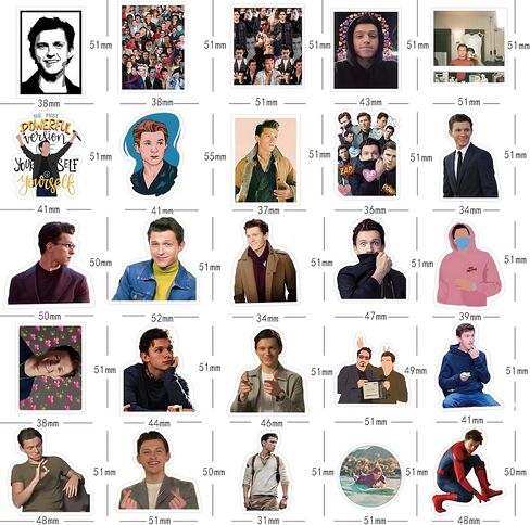 مجموعة ملصقات توم هولاند 63 قطعة، ملصقات لاصقة مضادة للماء من الفينيل الجمالية المضحكة لشخصية سبايدرمان لزجاجة المياه، والكمبيوتر المحمول، والهاتف، ولوح التزلج، والغوتير، وهدايا السيارات للأطفال والمراهقين والمشجعين البالغين لديكور مستلزمات الحفلات in Kuwait