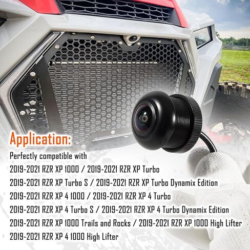 كاميرا أمامية LE-JX HD عريضة الزاوية مقاومة للماء متوافقة مع أمر القيادة Polaris RZR لأمر القيادة المثبت في المصنع مقاس 7 بوصات - وليس لطرز Pro XP in Kuwait