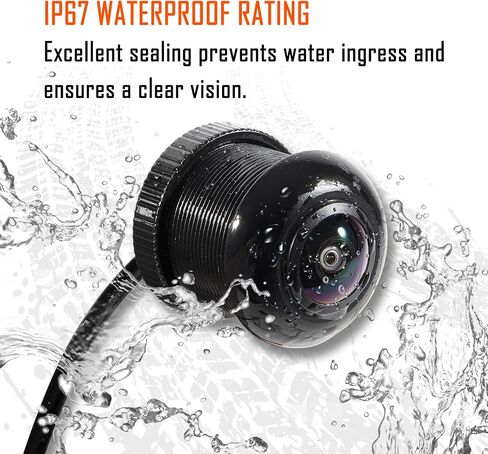 كاميرا أمامية LE-JX HD عريضة الزاوية مقاومة للماء متوافقة مع أمر القيادة Polaris RZR لأمر القيادة المثبت في المصنع مقاس 7 بوصات - وليس لطرز Pro XP in Kuwait