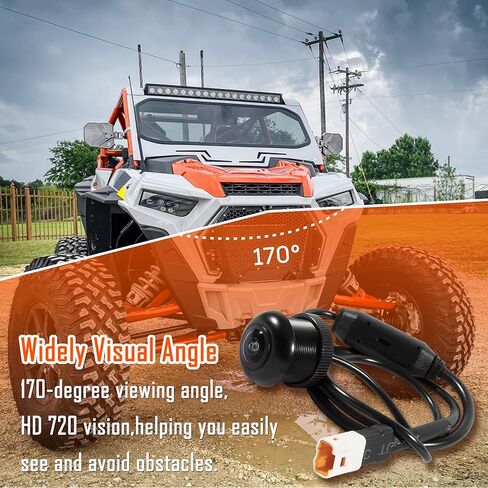 كاميرا أمامية LE-JX HD عريضة الزاوية مقاومة للماء متوافقة مع أمر القيادة Polaris RZR لأمر القيادة المثبت في المصنع مقاس 7 بوصات - وليس لطرز Pro XP in Kuwait