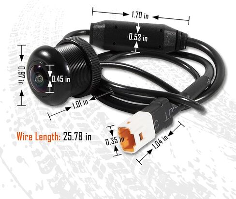 كاميرا أمامية LE-JX HD عريضة الزاوية مقاومة للماء متوافقة مع أمر القيادة Polaris RZR لأمر القيادة المثبت في المصنع مقاس 7 بوصات - وليس لطرز Pro XP in Kuwait