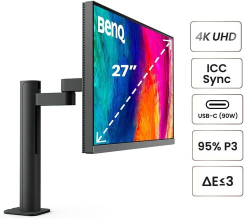 BenQ PD3205UA 32" 4K Ergo Arm Monitor 99% Rec.709 & sRGB & ScreenBar LED Monitor Light Auto-Dimming USB Powered in Kuwait