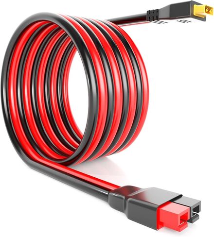 Lusperi 10AWGXT60 كابل موصل أندرسون إلى أندرسون إلى XT60 محول قابس متوافق مع بطارية RC / محطة طاقة محمولة تعمل بالطاقة الشمسية / لوحة شمسية محمولة (طول الكابل 6.6 قدم) in Kuwait