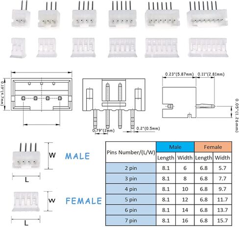 450Pcs 2.0mm JST-PH Connector Kit 2/3/4 Pin Housing Connector in Saudi Arabia