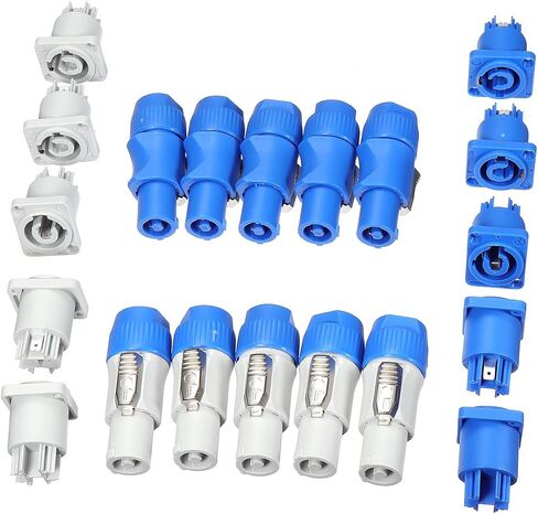 Cococina 10 Set Neutrik PowerCON Type A NAC3FCA+NAC3MPA-1 Chassis Plug Panel Adapter in Saudi Arabia