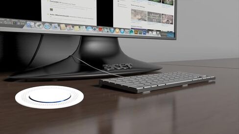 سبلين حامل تثبيت مدمج في السقف متوافق مع مكبر الصوت الذكي اليكسا ايكو دوت الجيل الثالث. - امازون - او نيست ميني - جوجل - موديل كلاسيكي مدمج (ابيض) in Kuwait