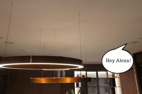 سبلين حامل تثبيت مدمج في السقف متوافق مع مكبر الصوت الذكي اليكسا ايكو دوت الجيل الثالث. - امازون - او نيست ميني - جوجل - موديل كلاسيكي مدمج (ابيض) in Kuwait