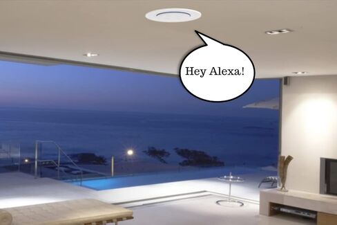 سبلين حامل تثبيت مدمج في السقف متوافق مع مكبر الصوت الذكي اليكسا ايكو دوت الجيل الثالث. - امازون - او نيست ميني - جوجل - موديل كلاسيكي مدمج (ابيض) in Kuwait