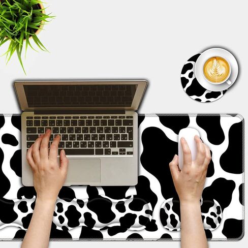 مجموعة لوحة الماوس FGDRFGRW، (31.5 × 11.8 بوصة) وسادة مكتب + مسند معصم لوحة المفاتيح + مسند معصم الماوس + قاعدة للمكتب والمنزل والكمبيوتر والكمبيوتر المحمول، ابق إيجابيًا في العمل الجاد واجعله يحدث اقتباسات ملهمة in Saudi Arabia