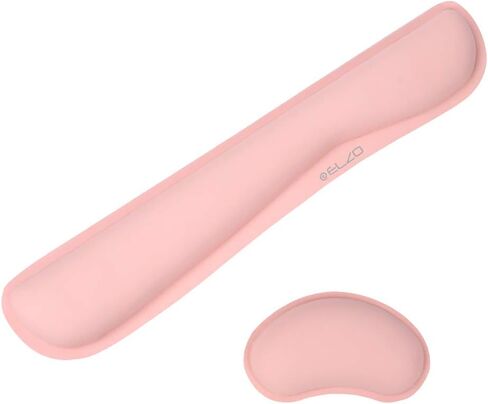 مسند المعصم ELZO لمجموعة لوحة المفاتيح ولوحة الماوس مع بطانة مريحة من إسفنج الذاكرة، وقاعدة مطاطية غير قابلة للانزلاق للكمبيوتر الشخصي والكمبيوتر المحمول Mac (مجموعة Pink-PU) in Kuwait