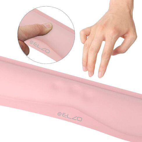 مسند المعصم ELZO لمجموعة لوحة المفاتيح ولوحة الماوس مع بطانة مريحة من إسفنج الذاكرة، وقاعدة مطاطية غير قابلة للانزلاق للكمبيوتر الشخصي والكمبيوتر المحمول Mac (مجموعة Pink-PU) in Kuwait