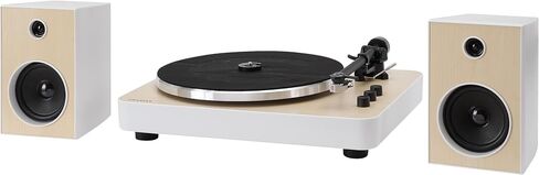 Crosley T170A-WH Automatic Belt-Drive 2-Speed Bluetooth Turntable Shelf System with Stereo Speakers, White in Saudi Arabia