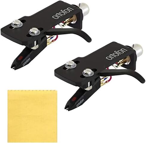 Ortofon OM Pro S Premounted DJ Cartridge on SH-4 Headshell 2-PACK Bundle with Liquid Audio Polishing Cloth in Saudi Arabia