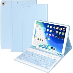 حافظة لوحة مفاتيح لجهاز iPad 10.2 بوصة الجيل التاسع/الثامن/السابع مع حامل أقلام، حافظة iPad 10.2 بوصة/iPad Air 3/iPad Pro 10.5 بوصة مع لوحة مفاتيح بلوتوث لاسلكية، غطاء لوحة مفاتيح قابل للفصل لجهاز iPad الجيل التاسع 2021 (أسود) in Kuwait