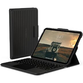 URBAN ARMOR GEAR UAG Designed for iPad 10.9" 10th Gen 2022 Case with Detachable Keyboard Black/Ash English, Rugged Bluetooth Wireless Keyboard Multi-Touch Trackpad Backlit Keys Smart Cover Folio in Saudi Arabia
