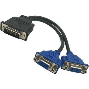 دونج DMS-59 دبوس 5.9 ملم ذكر الى 2 في جي ايه 15 دبوس انثى، كابل محول مقسم سلك رصاص لشاشة اتش بي ديل التلفزيون وجهاز العرض والكمبيوتر in Kuwait