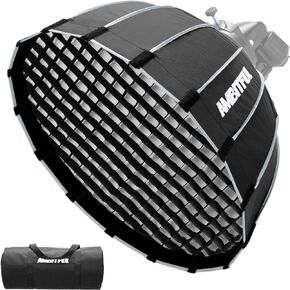 AMBITFUL P60 23.6" 60CM Portable Quickly Fast Installation Deep Parabolic Softbox with Honeycomb Grid for Photo Strobe Studio Flash Softbox Bowens Mount in Saudi Arabia