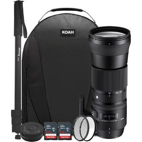 Sigma 150-600mm 5-6.3 Contemporary DG OS HSM Lens for Canon DSLR Cameras USB Dock and Two 64GB SD Card Bundle (7 Items) in Saudi Arabia