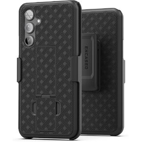 Encased DuraClip for Samsung Galaxy A14 5G Belt Case with Holster Clip and Kickstand (Matte Black)