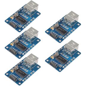 ACEIRMC 5pcs ENC28J60 ENC28J60-I/SO HR911105A Ethernet LAN Network Module SPI Interface 3.3V for Arduino AVR PIC LPC STM32