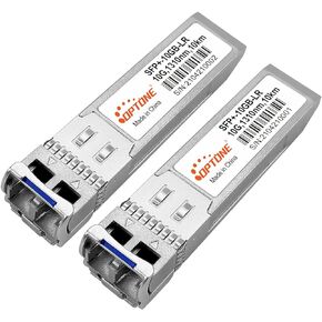10Gb SFP sfp-10g-lr, OPTONE SFP+ 10G Single Mode Dual Fiber 1310nm SMF 10km LC Compatible with Cisco SFP-10G-LR, DDM Ubiquiti UF-SM-10G, Mikrotik,Netgear,Edge-core and More(2Pack) in Saudi Arabia