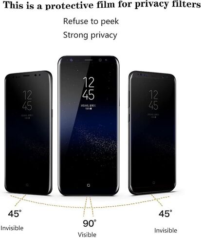 [2+2] عبوتان من واقي شاشة الخصوصية لهاتف Xiaomi Poco F3، مع عبوتين من واقي عدسة الكاميرا 2.5D Edge 9H، غشاء واقي شاشة من الزجاج المقوى، [مضاد للخدش] [خالي من الفقاعات] سهل التركيب in Saudi Arabia